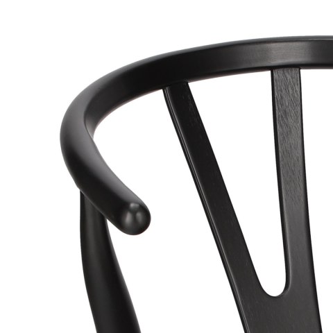 Krzesło Wicker Czarne czarny inspirowany Wishbone ( Rozmiar: uniwersalny )