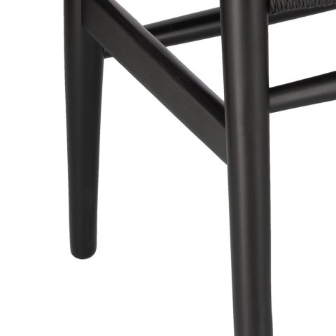 Krzesło Wicker Czarne czarny inspirowany Wishbone ( Rozmiar: uniwersalny )