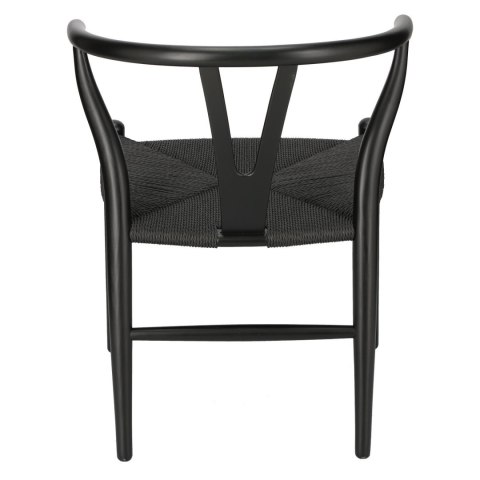 Krzesło Wicker Czarne czarny inspirowany Wishbone ( Rozmiar: uniwersalny )