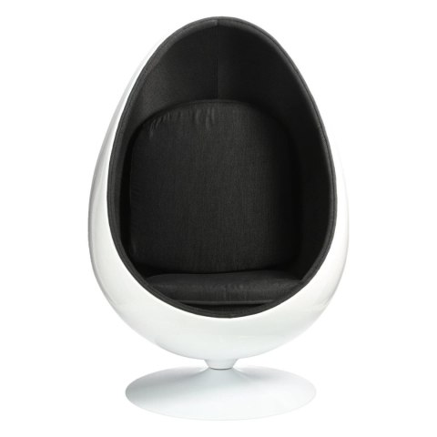 Fotel Ovalia Chair biało czarny ( Rozmiar: uniwersalny )