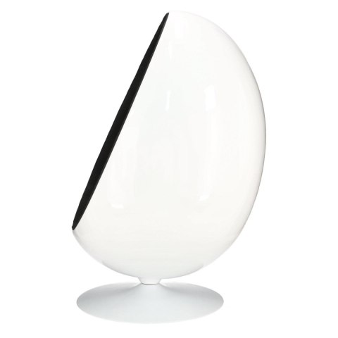 Fotel Ovalia Chair biało czarny ( Rozmiar: uniwersalny )