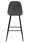 Stołek barowy Wilma wysoki szary ciemny / czarn y ( Rozmiar: uniwersalny )