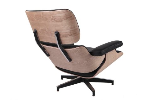 Fotel Vip z podnóżkiem czarny/natural oak/standard base ( Rozmiar: uniwersalny )