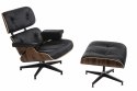 Fotel Vip z podnóżkiem czarny/rosewood /standard base ( Rozmiar: uniwersalny )