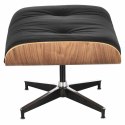 Fotel Vip z podnóżkiem czarny/walnut /standard base ( Rozmiar: uniwersalny )