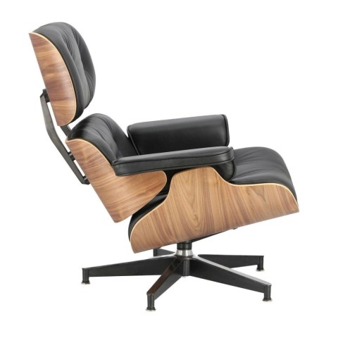 Fotel Vip z podnóżkiem czarny/walnut /standard base ( Rozmiar: uniwersalny )