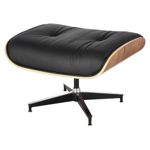 Fotel Vip z podnóżkiem czarny/walnut /standard base ( Rozmiar: uniwersalny )
