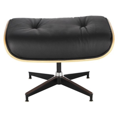Fotel Vip z podnóżkiem czarny/walnut /standard base ( Rozmiar: uniwersalny )