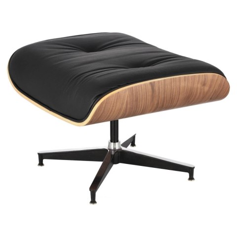 Fotel Vip z podnóżkiem czarny/walnut /standard base ( Rozmiar: uniwersalny )