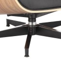 Fotel Vip z podnóżkiem czarny/walnut /standard base ( Rozmiar: uniwersalny )