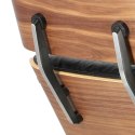 Fotel Vip z podnóżkiem czarny/walnut /standard base ( Rozmiar: uniwersalny )