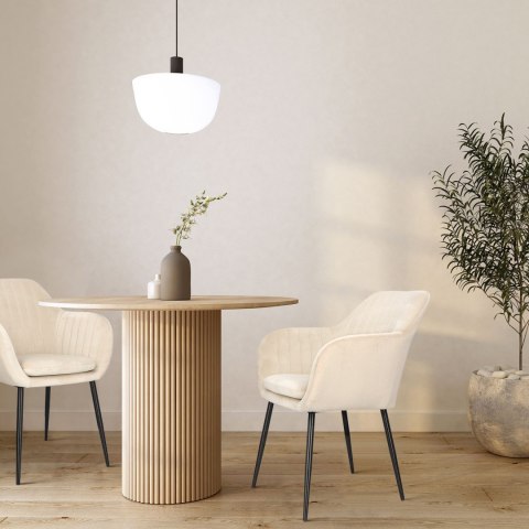 Krzesło Emilia Velvet sand /black ( Rozmiar: uniwersalny )