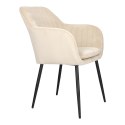 Krzesło Emilia Velvet sand /black ( Rozmiar: uniwersalny )