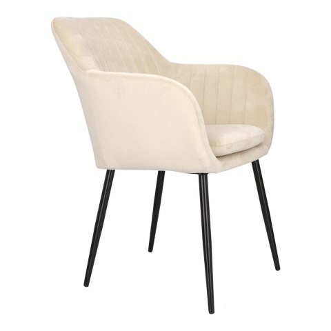 Krzesło Emilia Velvet sand /black ( Rozmiar: uniwersalny )
