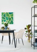 Krzesło Emilia Velvet sand /black ( Rozmiar: uniwersalny )