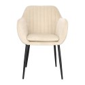Krzesło Emilia Velvet sand /black ( Rozmiar: uniwersalny )