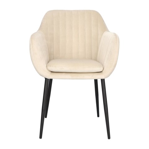 Krzesło Emilia Velvet sand /black ( Rozmiar: uniwersalny )