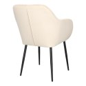 Krzesło Emilia Velvet sand /black ( Rozmiar: uniwersalny )