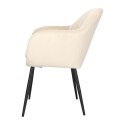 Krzesło Emilia Velvet sand /black ( Rozmiar: uniwersalny )