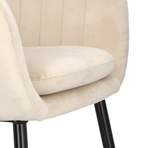 Krzesło Emilia Velvet sand /black ( Rozmiar: uniwersalny )