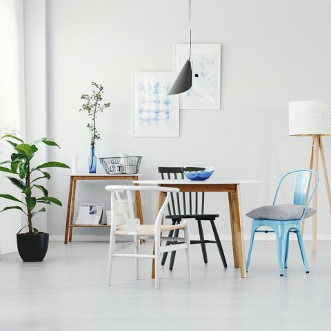 Krzesło Wicker Naturalne białe inspirowa ny Wishbone ( Rozmiar: uniwersalny )
