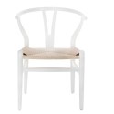 Krzesło Wicker Naturalne białe inspirowa ny Wishbone ( Rozmiar: uniwersalny )