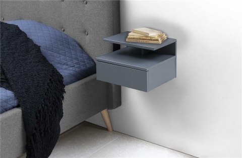Szafka nocna Ashlan Light grey ( Rozmiar: uniwersalny )