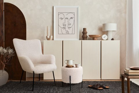 Fotel Glasgow biały ( Rozmiar: uniwersalny )