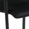 Krzesło Lima welurowe z podłokietnikami czarne ( Rozmiar: uniwersalny )