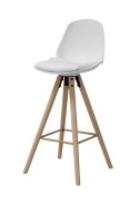Stołek barowy Oslo biały wood ( Rozmiar: uniwersalny )