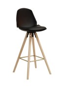 Stołek barowy Oslo czarny wood ( Rozmiar: uniwersalny )