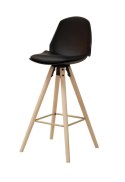 Stołek barowy Oslo czarny wood ( Rozmiar: uniwersalny )