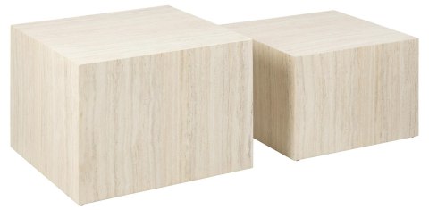 Zestaw 2 stolików kawowych Dice beżowe ( Rozmiar: uniwersalny )