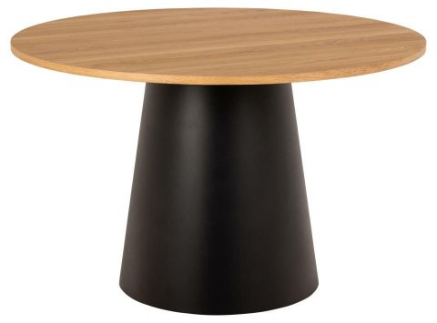 Stół okrągły Soli 120cm dąb/czarny ( Rozmiar: uniwersalny )