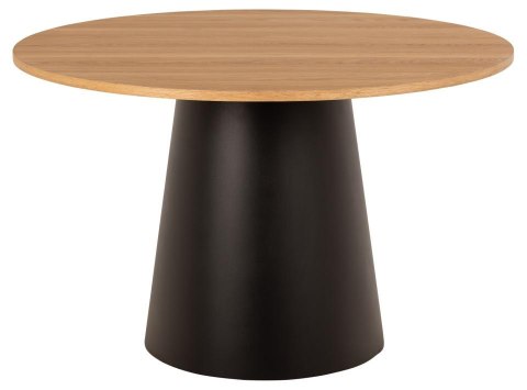 Stół okrągły Soli 120cm dąb/czarny ( Rozmiar: uniwersalny )