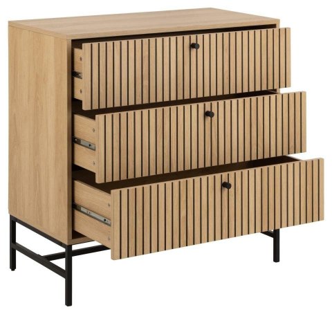 Komoda Albany 3 szuflady dąb naturalny ( Rozmiar: uniwersalny )