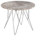 Stolik kawowy Prunus 55cm marmur szary/ chrom ( Rozmiar: uniwersalny )