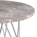 Stolik kawowy Prunus 55cm marmur szary/ chrom ( Rozmiar: uniwersalny )