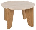 Stolik kawowy Dockland śr. 80cm trawertyn/dąb ( Rozmiar: uniwersalny )