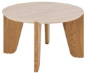 Stolik kawowy Dockland śr. 80cm trawertyn/dąb ( Rozmiar: uniwersalny )