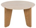 Stolik kawowy Dockland śr. 80cm trawertyn/dąb ( Rozmiar: uniwersalny )