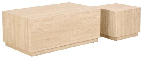 Zestaw 2 stolików kawowych Dice trawertyn ( Rozmiar: uniwersalny )