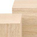 Zestaw 2 stolików kawowych Dice trawertyn ( Rozmiar: uniwersalny )