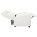 Fotel rozkładany Recliner Dream biały sztruks ( Rozmiar: uniwersalny )