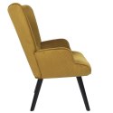 Fotel uszak Gulia żółty sztruks ( Rozmiar: uniwersalny )