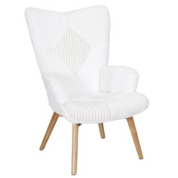Fotel uszak Helsinki biały patchwork ( Rozmiar: uniwersalny )