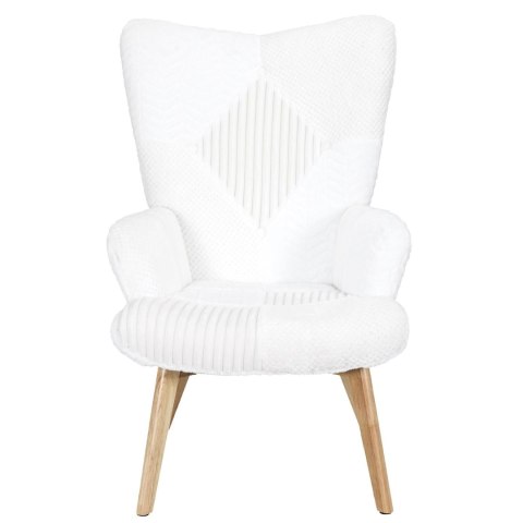 Fotel uszak Helsinki biały patchwork ( Rozmiar: uniwersalny )