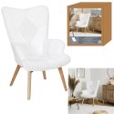 Fotel uszak Helsinki biały patchwork ( Rozmiar: uniwersalny )