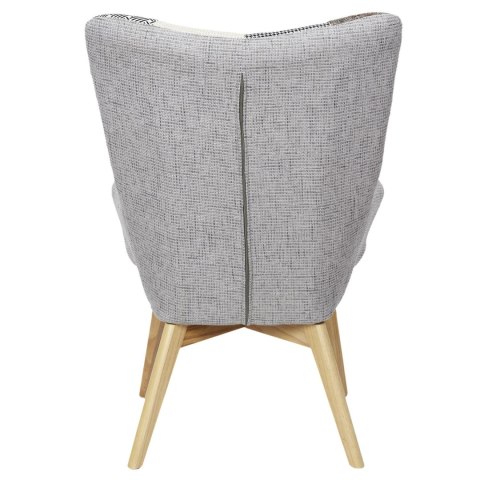 Fotel uszak Helsinki szary patchwork ( Rozmiar: uniwersalny )