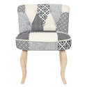 Krzesło Eleonora szara patchwork ( Rozmiar: uniwersalny )